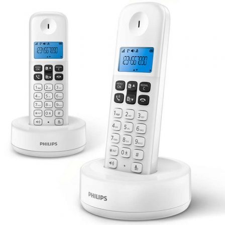 Teléfono Inalámbrico Philips D1612W/34/ Pack DUO/ Blanco Teléfono Inalámbrico Philips D1612W/34/ Pack DUO/ Blanco