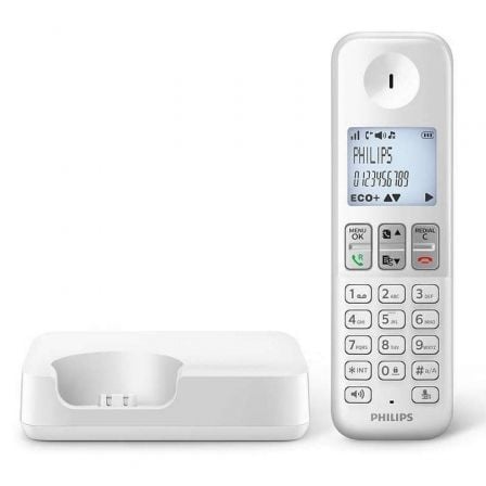Teléfono Inalámbrico Philips D2501W/34/ Blanco Teléfono Inalámbrico Philips D2501W/34/ Blanco