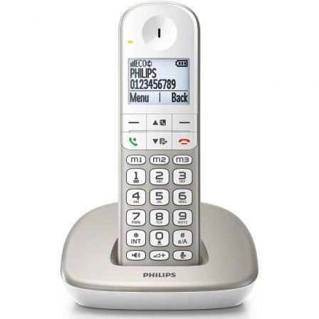 Teléfono Inalámbrico Philips XL4901S/23/ Plata y Blanco Teléfono Inalámbrico Philips XL4901S/23/ Plata y Blanco