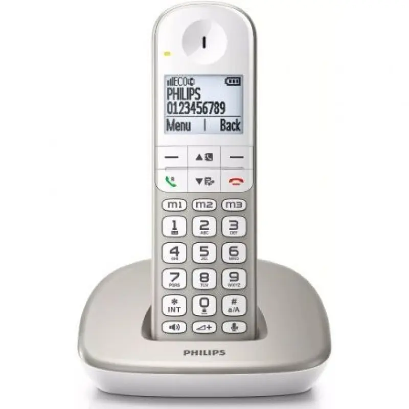 Teléfono Inalámbrico Philips XL4901S/23/ Plata y Blanco Teléfono Inalámbrico Philips XL4901S/23/ Plata y Blanco