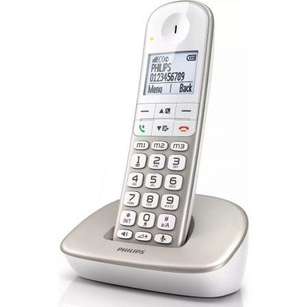 Teléfono Inalámbrico Philips XL4901S/23/ Plata y Blanco Teléfono Inalámbrico Philips XL4901S/23/ Plata y Blanco