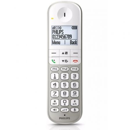 Teléfono Inalámbrico Philips XL4901S/23/ Plata y Blanco Teléfono Inalámbrico Philips XL4901S/23/ Plata y Blanco