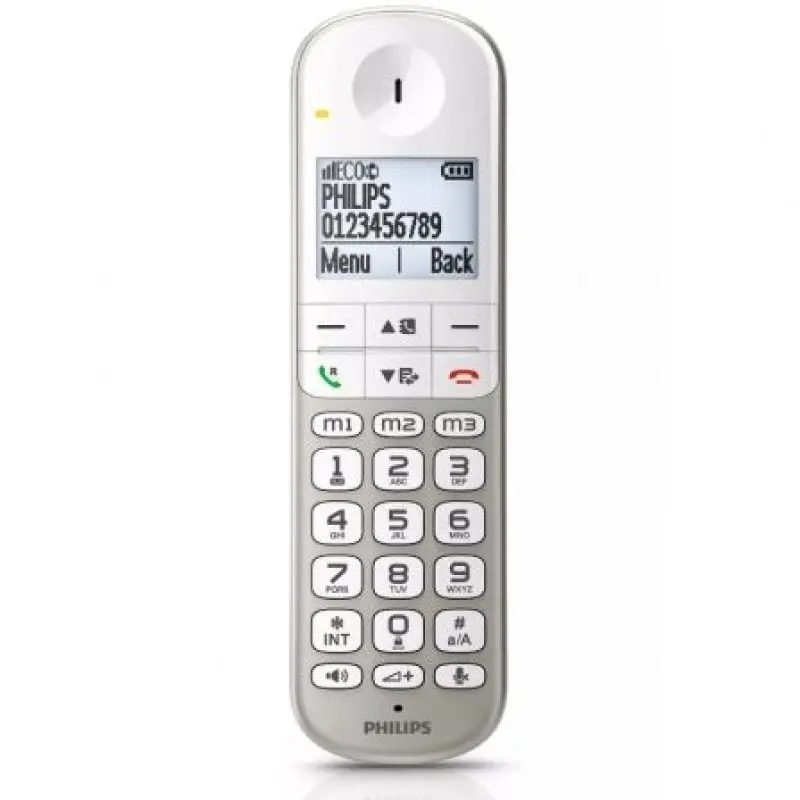 Teléfono Inalámbrico Philips XL4901S/23/ Plata y Blanco Teléfono Inalámbrico Philips XL4901S/23/ Plata y Blanco