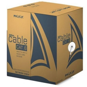 Bobina de Cable RJ45 UTP Phasak PHR 6302 Cat.6/ 305m/ Gris Bobina de Cable RJ45 UTP Phasak PHR 6302 Cat.6/ 305m/ Gris