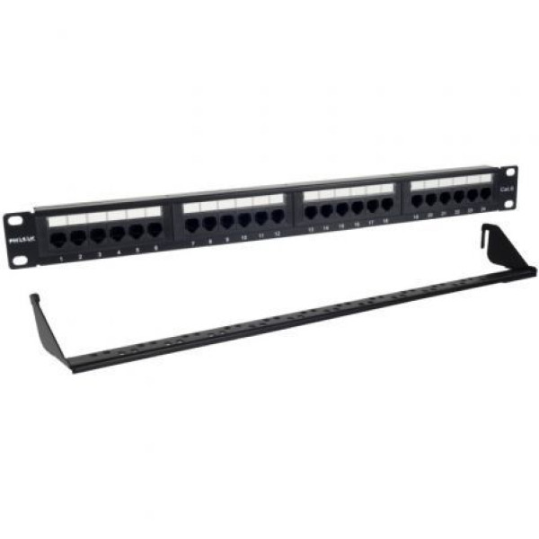 Patch Panel Phasak PU 2424/ 24 Puertos/ Cat.6/ Altura 1U/ Gestión de Cables