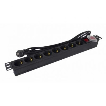 Regleta con Interruptor Phasak BNS 1520/ 8 Tomas de Corriente/ Cable 3m/ Negro Regleta con Interruptor Phasak BNS 1520/ 8 Tomas de Corriente/ Cable 3m/ Negro
