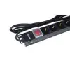 Regleta con Interruptor Phasak BNS 1520/ 8 Tomas de Corriente/ Cable 3m/ Negro