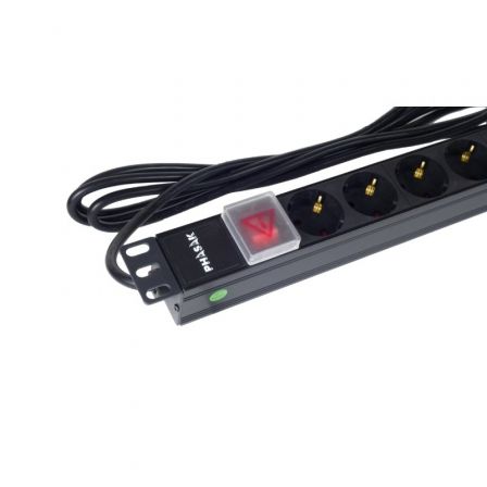 Regleta con Interruptor Phasak BNS 1520/ 8 Tomas de Corriente/ Cable 3m/ Negro Regleta con Interruptor Phasak BNS 1520/ 8 Tomas de Corriente/ Cable 3m/ Negro