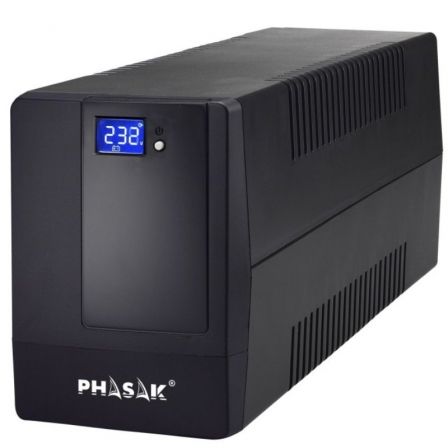 SAI Línea Interactiva Phasak 650 VA LCD Interactive/ 650VA/ 2 Salidas/ Formato Torre SAI Línea Interactiva Phasak 650 VA LCD Interactive/ 650VA/ 2 Salidas/ Formato Torre