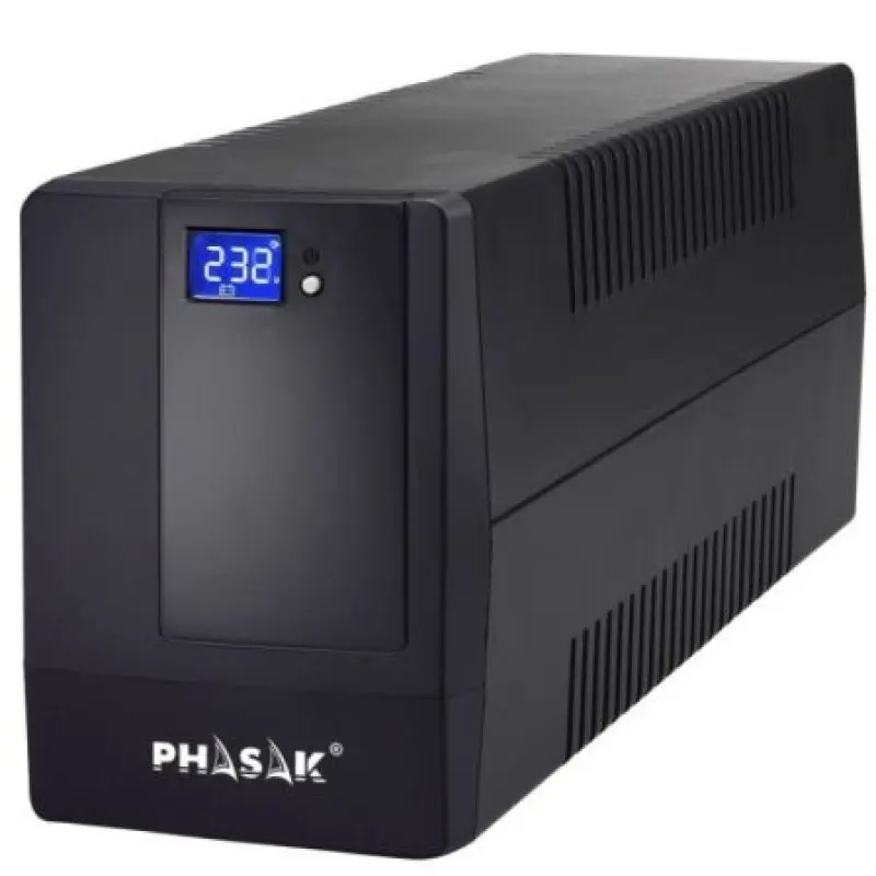 SAI Línea Interactiva Phasak 650 VA LCD Interactive/ 650VA/ 2 Salidas/ Formato Torre SAI Línea Interactiva Phasak 650 VA LCD Interactive/ 650VA/ 2 Salidas/ Formato Torre