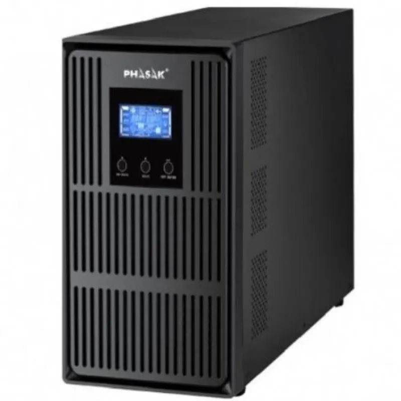 SAI Online Phasak Conqueror Pro 3000 VA Online LCD/ 3000VA-2700W/ 3 Salidas/ Formato Torre SAI Online Phasak Conqueror Pro 3000 VA Online LCD/ 3000VA-2700W/ 3 Salidas/ Formato Torre