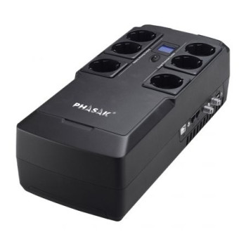 SAI Línea Interactiva Phasak Kryptos 800 VA/ 480W/ 6 Salidas/ Formato Bloque SAI Línea Interactiva Phasak Kryptos 800 VA/ 480W/ 6 Salidas/ Formato Bloque