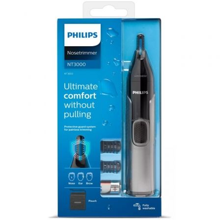 Perfilador Philips Nose Trimmer 3650 Serie 3000/ a Pilas/ 3 Accesorios Perfilador Philips Nose Trimmer 3650 Serie 3000/ a Pilas/ 3 Accesorios
