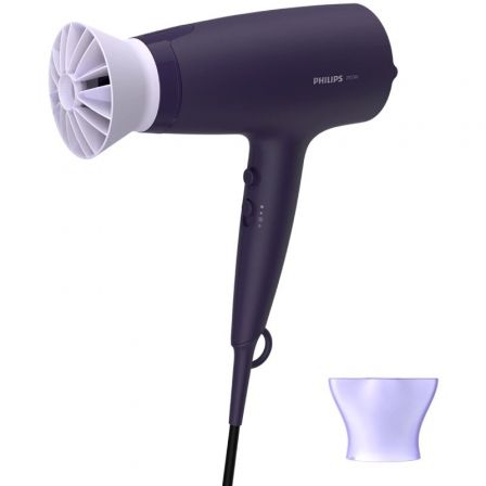 Secador Philips 3000 series BHD340/ 2100W/ Púrpura/ 2 Accesorios Secador Philips 3000 series BHD340/ 2100W/ Púrpura/ 2 Accesorios
