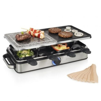 Raclette Princess Deluxe 8 162635/ 1400W/ Tamaño 2x 21*21cm Raclette Princess Deluxe 8 162635/ 1400W/ Tamaño 2x 21*21cm