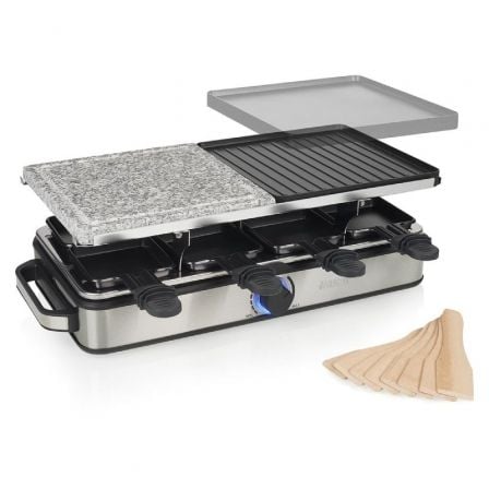 Raclette Princess Deluxe 8 162635/ 1400W/ Tamaño 2x 21*21cm Raclette Princess Deluxe 8 162635/ 1400W/ Tamaño 2x 21*21cm