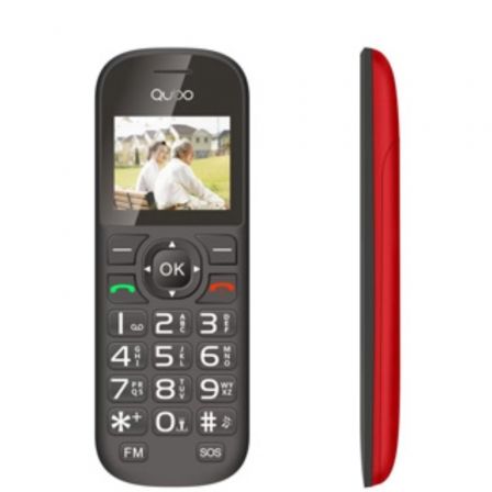 Teléfono Móvil Qubo D-1803 para Personas Mayores/ Rojo Teléfono Móvil Qubo D-1803 para Personas Mayores/ Rojo