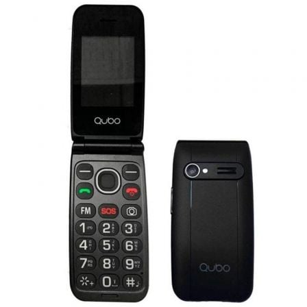 Teléfono Móvil Qubo NEONW-SOS para Personas Mayores/ Negro Teléfono Móvil Qubo NEONW-SOS para Personas Mayores/ Negro