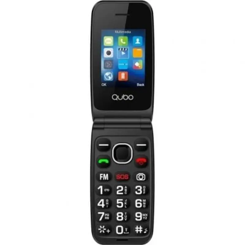 Teléfono Móvil Qubo NEONW-SOS para Personas Mayores/ Azul Teléfono Móvil Qubo NEONW-SOS para Personas Mayores/ Azul