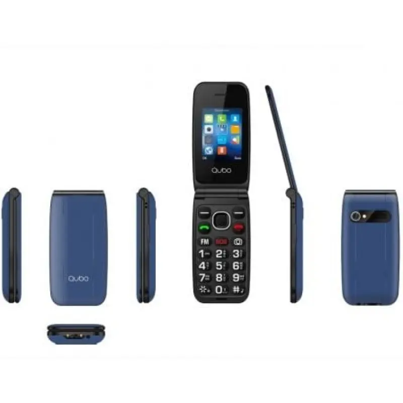 Teléfono Móvil Qubo NEONW-SOS para Personas Mayores/ Azul Teléfono Móvil Qubo NEONW-SOS para Personas Mayores/ Azul