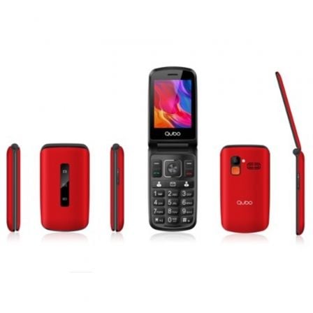 Teléfono Móvil Qubo P-210NWRD para Personas Mayores/ Rojo Teléfono Móvil Qubo P-210NWRD para Personas Mayores/ Rojo