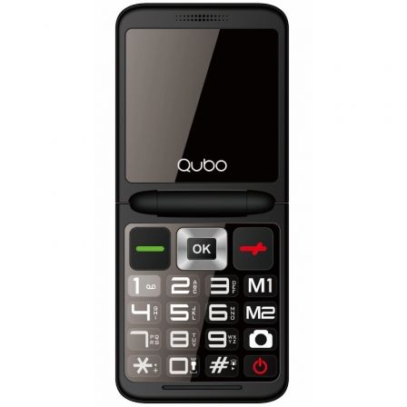 Teléfono Móvil Qubo X-10 para Personas Mayores/ Negro Teléfono Móvil Qubo X-10 para Personas Mayores/ Negro