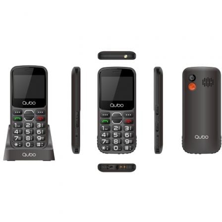 Teléfono Móvil Qubo X-230BKC para Personas Mayores/ Negro Teléfono Móvil Qubo X-230BKC para Personas Mayores/ Negro