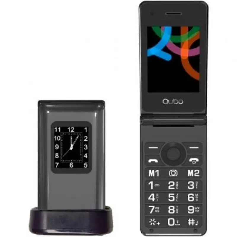 Teléfono Móvil Qubo X-28BKC para Personas Mayores/ Negro Teléfono Móvil Qubo X-28BKC para Personas Mayores/ Negro