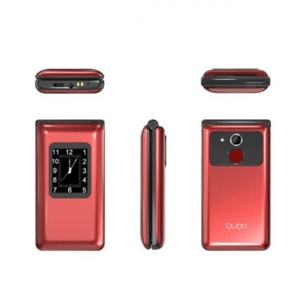Teléfono Móvil Qubo X-28RD para Personas Mayores/ Rojo Teléfono Móvil Qubo X-28RD para Personas Mayores/ Rojo
