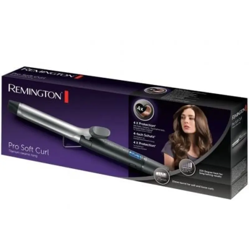 Rizador para el Pelo Remington Pro Soft Curl CI6525/ Negro y Plata Rizador para el Pelo Remington Pro Soft Curl CI6525/ Negro y Plata