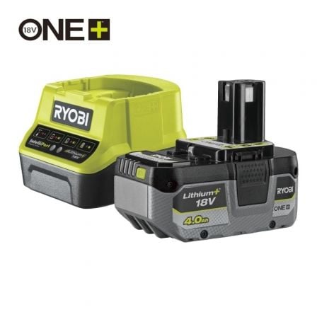 Cargador + Batería de litio Ryobi ONE+ RC18120-140X/ 18V 4,0Ah Cargador + Batería de litio Ryobi ONE+ RC18120-140X/ 18V 4,0Ah