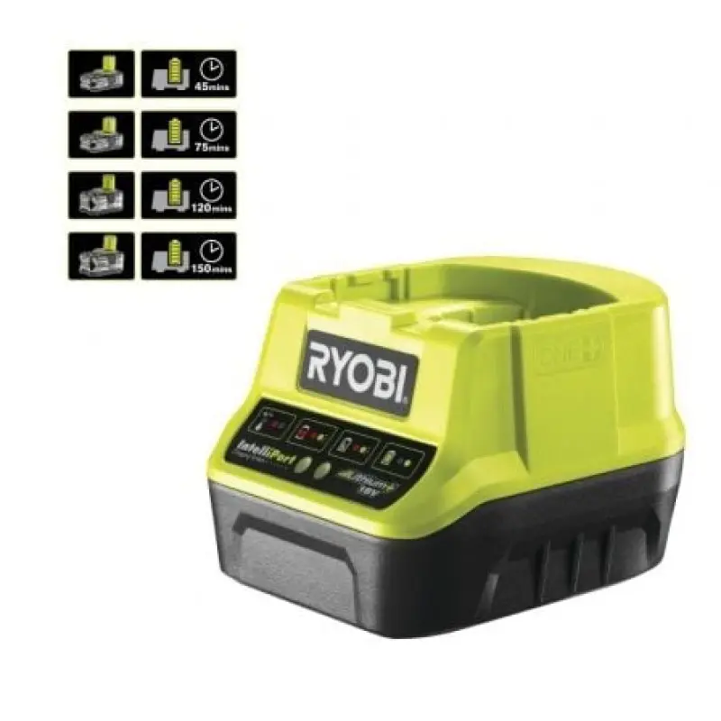Cargador de Baterías Ryobi ONE+ RC18120 Litio-ion/ 18V 2.0 Ah/ Sin batería Cargador de Baterías Ryobi ONE+ RC18120 Litio-ion/ 18V 2.0 Ah/ Sin batería