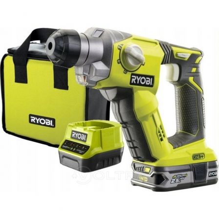 Martillo Percutor Sin Cable Ryobi ONE+ R18SDS-125S/ 1 Batería 18V 2.5 Ah/ Cargador 2.0 A/ Bolsa de Transporte Martillo Percutor Sin Cable Ryobi ONE+ R18SDS-125S/ 1 Batería 18V 2.5 Ah/ Cargador 2.0 A/ Bolsa de Transporte