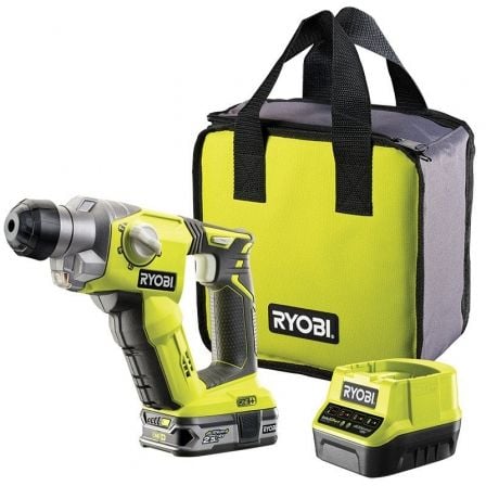Martillo Percutor Sin Cable Ryobi ONE+ R18SDS-125S/ 1 Batería 18V 2.5 Ah/ Cargador 2.0 A/ Bolsa de Transporte Martillo Percutor Sin Cable Ryobi ONE+ R18SDS-125S/ 1 Batería 18V 2.5 Ah/ Cargador 2.0 A/ Bolsa de Transporte