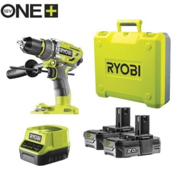 Taladro-Atornillador Sin Cable Ryobi ONE+ R18PD7-220B/ 2 baterías 18V 2,0 Ah/ Cargador 2,0 A/ Bolsa de Transporte Taladro-Atornillador Sin Cable Ryobi ONE+ R18PD7-220B/ 2 baterías 18V 2,0 Ah/ Cargador 2,0 A/ Bolsa de Transporte