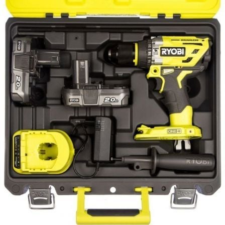 Taladro-Atornillador Sin Cable Ryobi ONE+ R18PD7-220B/ 2 baterías 18V 2,0 Ah/ Cargador 2,0 A/ Bolsa de Transporte Taladro-Atornillador Sin Cable Ryobi ONE+ R18PD7-220B/ 2 baterías 18V 2,0 Ah/ Cargador 2,0 A/ Bolsa de Transporte