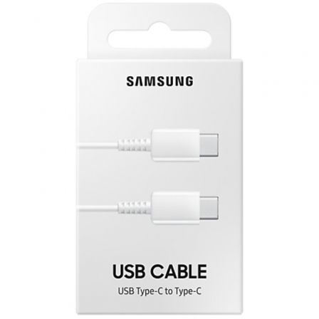 Cable USB 2.0 Tipo-C Samsung EP-DA705BWEGWW/ USB Tipo-C Macho - USB Tipo-C Macho/ 1m/ Blanco Cable USB 2.0 Tipo-C Samsung EP-DA705BWEGWW/ USB Tipo-C Macho - USB Tipo-C Macho/ 1m/ Blanco
