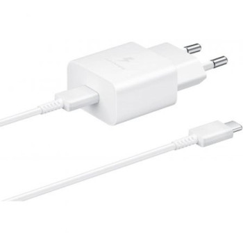 Cargador de Pared Samsung EP-T1510XWE/ 1xUSB Tipo-C + Cable USB Tipo-C/ 15W Cargador de Pared Samsung EP-T1510XWE/ 1xUSB Tipo-C + Cable USB Tipo-C/ 15W