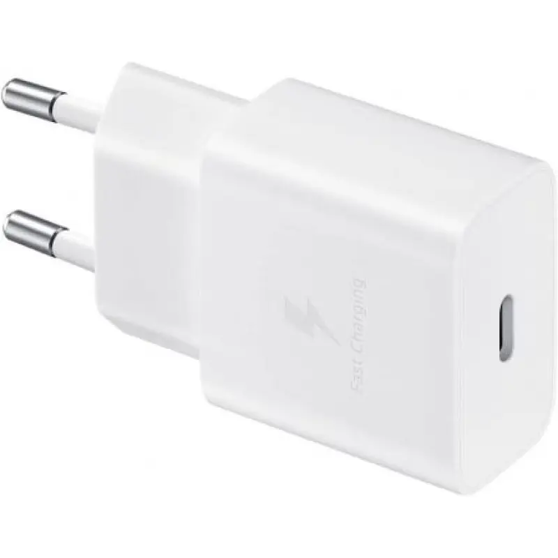 Cargador de Pared Samsung EP-T1510XWE/ 1xUSB Tipo-C + Cable USB Tipo-C/ 15W Cargador de Pared Samsung EP-T1510XWE/ 1xUSB Tipo-C + Cable USB Tipo-C/ 15W
