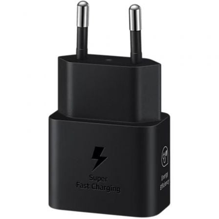 Cargador de Pared Samsung EP-T2510NBEGEU/ 1xUSB Tipo-C/ 25W Cargador de Pared Samsung EP-T2510NBEGEU/ 1xUSB Tipo-C/ 25W