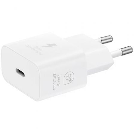 Cargador de Pared Samsung EP-T2510NWEGEU/ 1xUSB Tipo-C/ 25W Cargador de Pared Samsung EP-T2510NWEGEU/ 1xUSB Tipo-C/ 25W