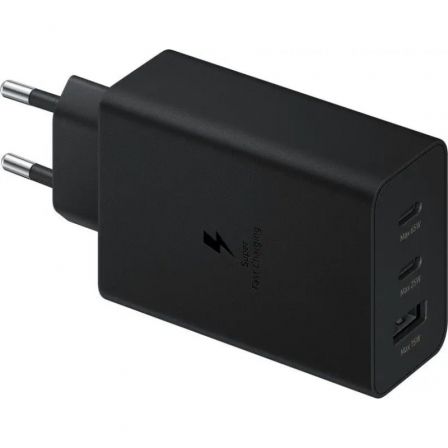 Cargador de Pared Samsung EP-T6530NBE/ 2xUSB Tipo-C/ 1xUSB/ 65W Cargador de Pared Samsung EP-T6530NBE/ 2xUSB Tipo-C/ 1xUSB/ 65W