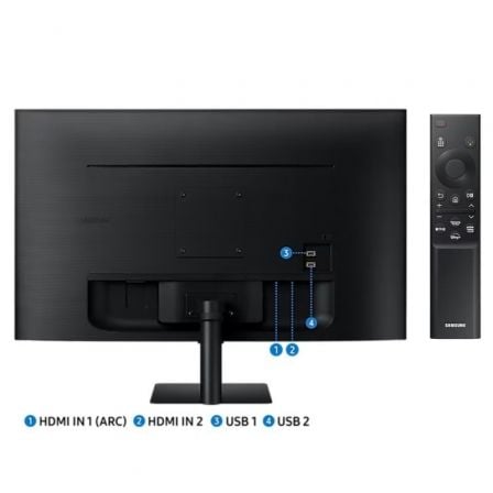 Smart Monitor Samsung M5 S32DM500EU 32'/ Full HD/ Smart TV/ Multimedia/ Negro Smart Monitor Samsung M5 S32DM500EU 32'/ Full HD/ Smart TV/ Multimedia/ Negro