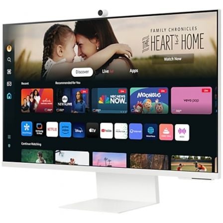 Smart Monitor Samsung M8 S32DM801UU 32'/ 4K/ Smart TV/ Webcam/ Multimedia/ Regulable en altura/ Blanco Smart Monitor Samsung M8 S32DM801UU 32'/ 4K/ Smart TV/ Webcam/ Multimedia/ Regulable en altura/ Blanco