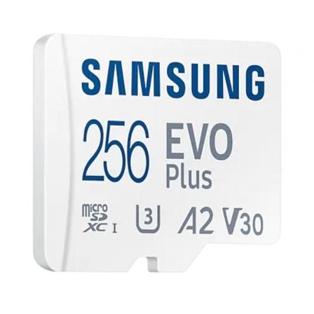 Tarjeta de Memoria Samsung EVO Plus 2023 256GB microSD XC con Adaptador/ Clase 10/ 160MBs Tarjeta de Memoria Samsung EVO Plus 2023 256GB microSD XC con Adaptador/ Clase 10/ 160MBs