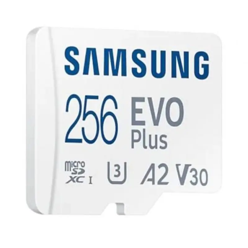 Tarjeta de Memoria Samsung EVO Plus 2023 256GB microSD XC con Adaptador/ Clase 10/ 160MBs Tarjeta de Memoria Samsung EVO Plus 2023 256GB microSD XC con Adaptador/ Clase 10/ 160MBs
