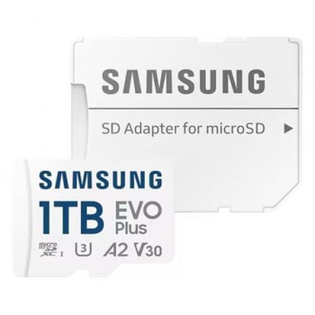 Tarjeta de Memoria Samsung EVO Plus 2024 1TB microSD XC con Adaptador/ Clase 10/ 160MBs Tarjeta de Memoria Samsung EVO Plus 2024 1TB microSD XC con Adaptador/ Clase 10/ 160MBs