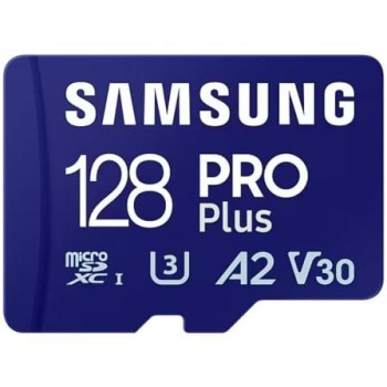 Tarjeta de Memoria Samsung PRO Plus 2023 128GB microSD XC/ Clase 10/ 180MBs Tarjeta de Memoria Samsung PRO Plus 2023 128GB microSD XC/ Clase 10/ 180MBs