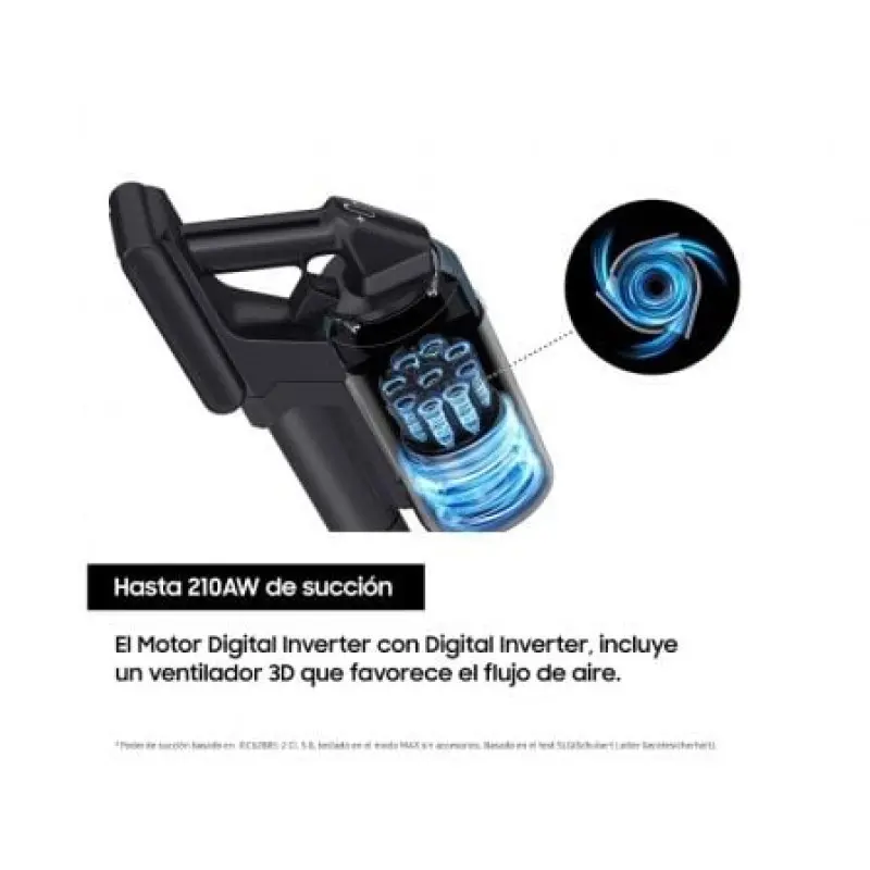 Aspirador Escoba con batería Samsung Jet 85 Digital Inverter/ 25.2V/ Autonomía 60 Min Aspirador Escoba con batería Samsung Jet 85 Digital Inverter/ 25.2V/ Autonomía 60 Min