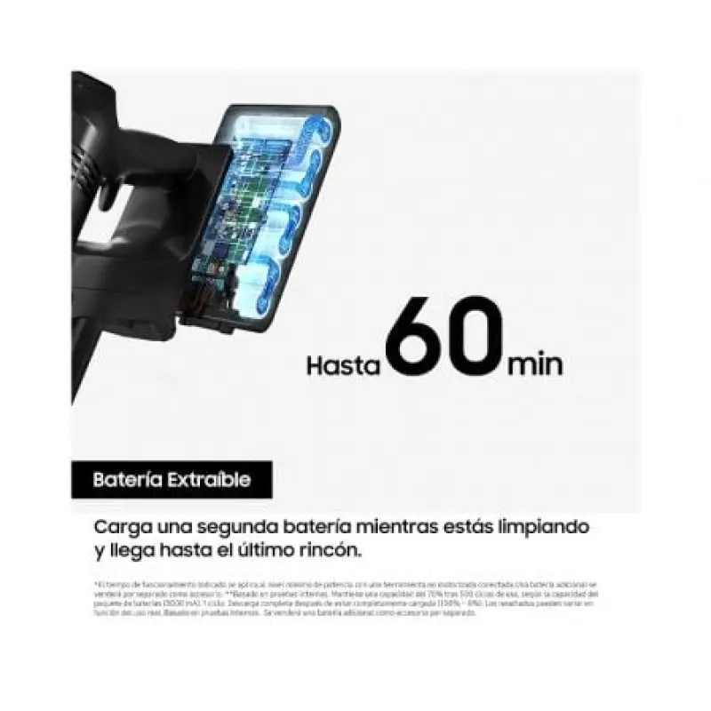 Aspirador Escoba con batería Samsung Jet 85 Digital Inverter/ 25.2V/ Autonomía 60 Min Aspirador Escoba con batería Samsung Jet 85 Digital Inverter/ 25.2V/ Autonomía 60 Min